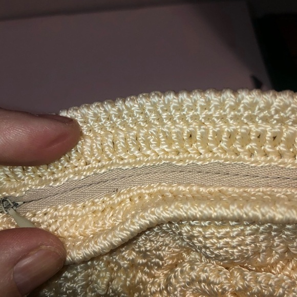 Handcrafted crocheted Shoulder Bag , perfect bag for the summer. Preloved - Picture 3 of 5